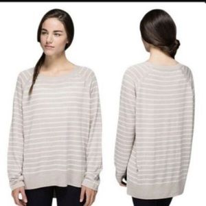 Lululemon Post Savasana Pullover heathered cashew